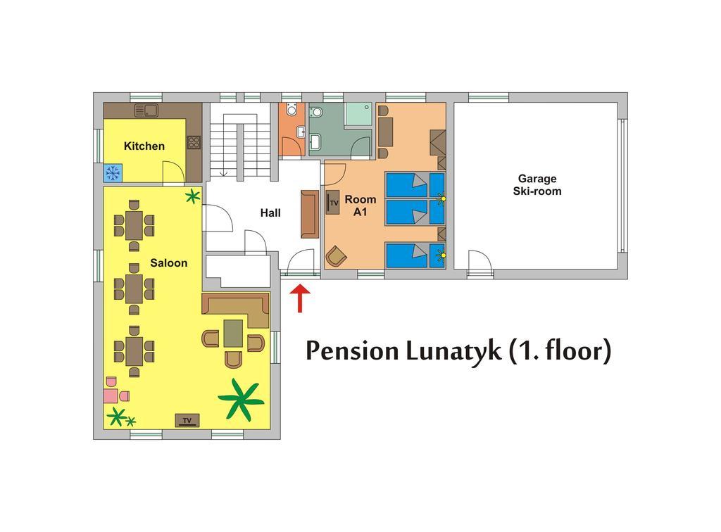 Pension Lunatyk Liptovský Mikuláš Exteriör bild